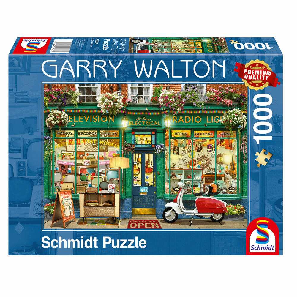 Schmidt Spiele Garry Walton Elektronik-Shop, 1000 Teile, Erwachsenenpuzzle, Puzzle, Steckpuzzle, 59605