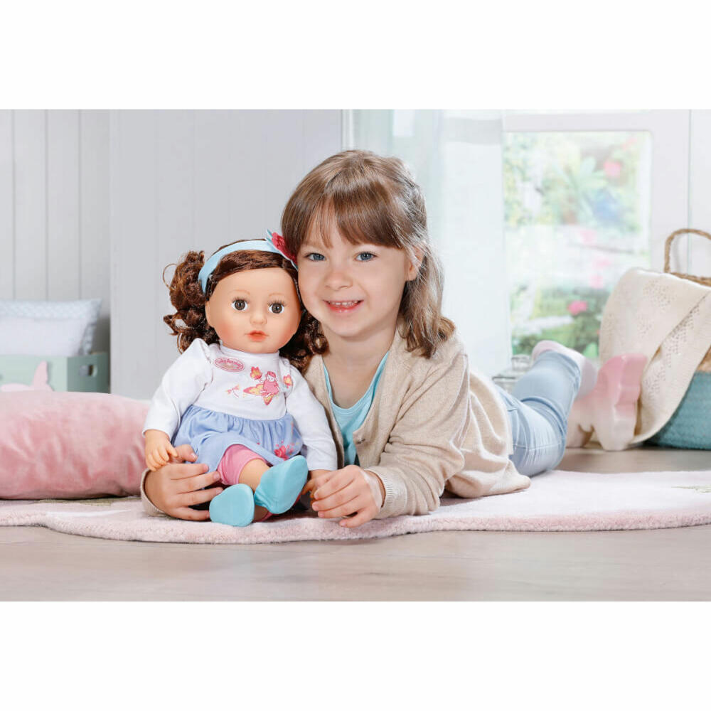 Zapf Creation Baby Annabell Sophia Brünett, Spielpuppe, Puppe mit Haaren, Weicher Körper, 43 cm, 707234