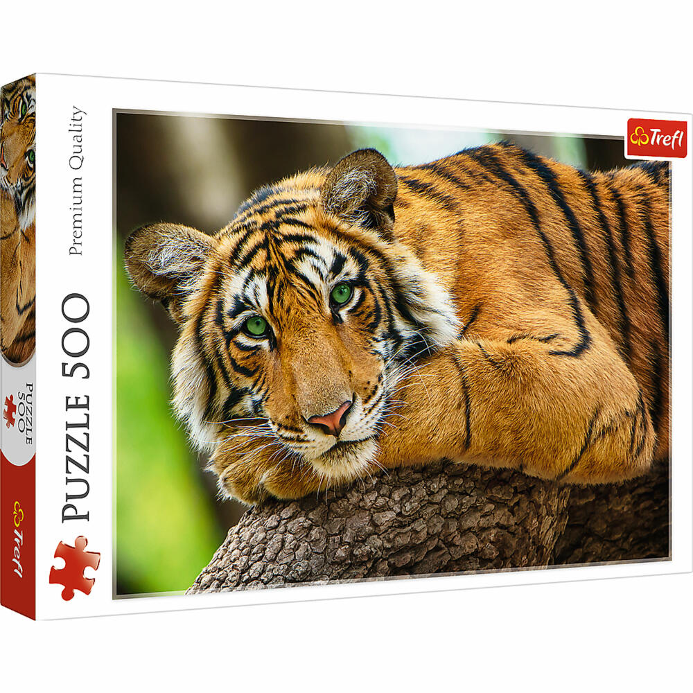 Trefl Puzzle Tiger Poträt, Raubkatze, 500 Teile, 48 x 34 cm, 37397