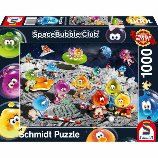 Schmidt Spiele Auf dem Mond, Spacebubble.Club, Erwachsenenpuzzle, Puzzle, ab 12 Jahre, 1000 Teile, 59945