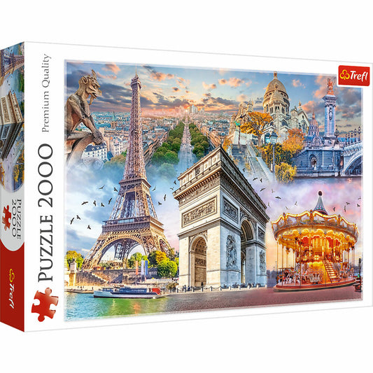 Trefl Puzzle Wochenende in Paris, Frankreich, 2000 Teile, 96.1 x 68.2 cm, 27125