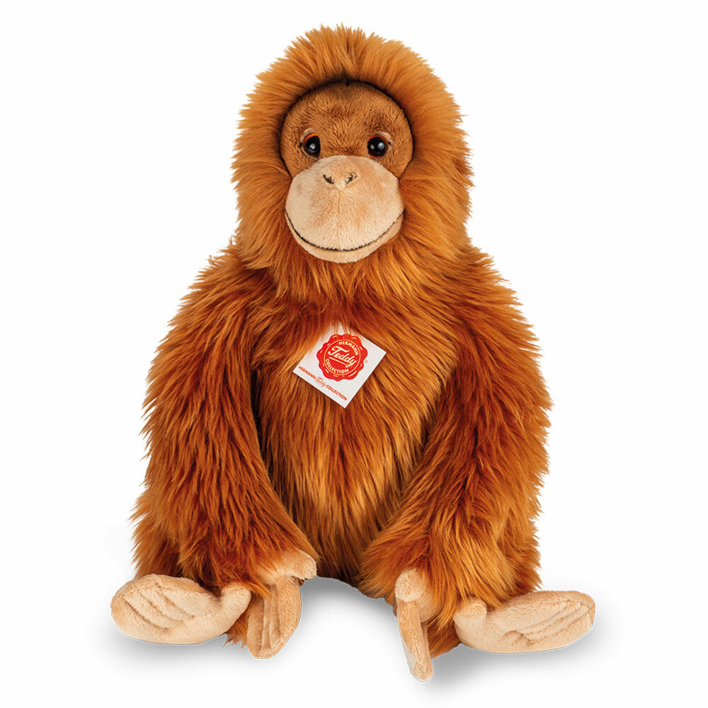 Teddy Hermann Collection Orang Utan Sitzend, Kuscheltier, Stofftier, Plüschtier, Wildtier, Affe, Braun, 40 cm, 929468