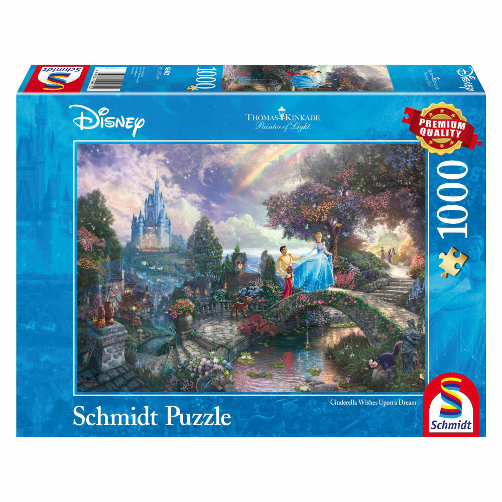 Schmidt Spiele Disney Cinderella Wishes Upon a Dream, Aschenputtel, Puzzle, Erwachsenenpuzzle, 1000 Teile, 59472