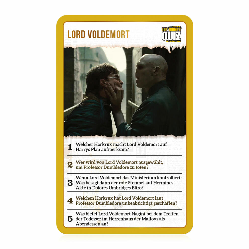 Winning Moves Top Trumps Quiz Harry Potter Hogwarts, Quizspiel, Gesellschaftsspiel, Wissensspiel, 64077