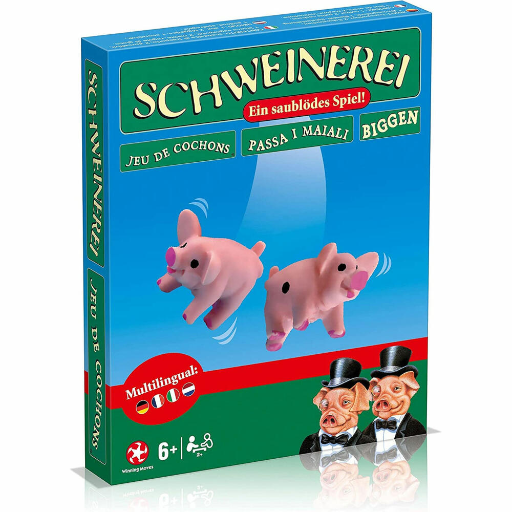 Winning Moves Schweinerei, Kult-Spiel, Würfelspiel, Würfel Spiel, Gesellschaftsspiel, WM03291-ML1-12