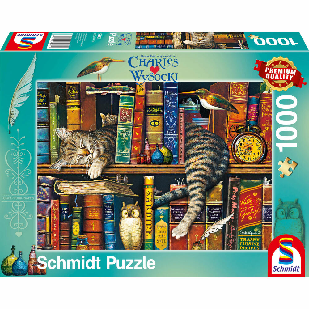 Schmidt Spiele Puzzle Frederick, der Literat, Charles Wysocki, Erwachsenenpuzzle, Premium, 1000 Teile, 59991