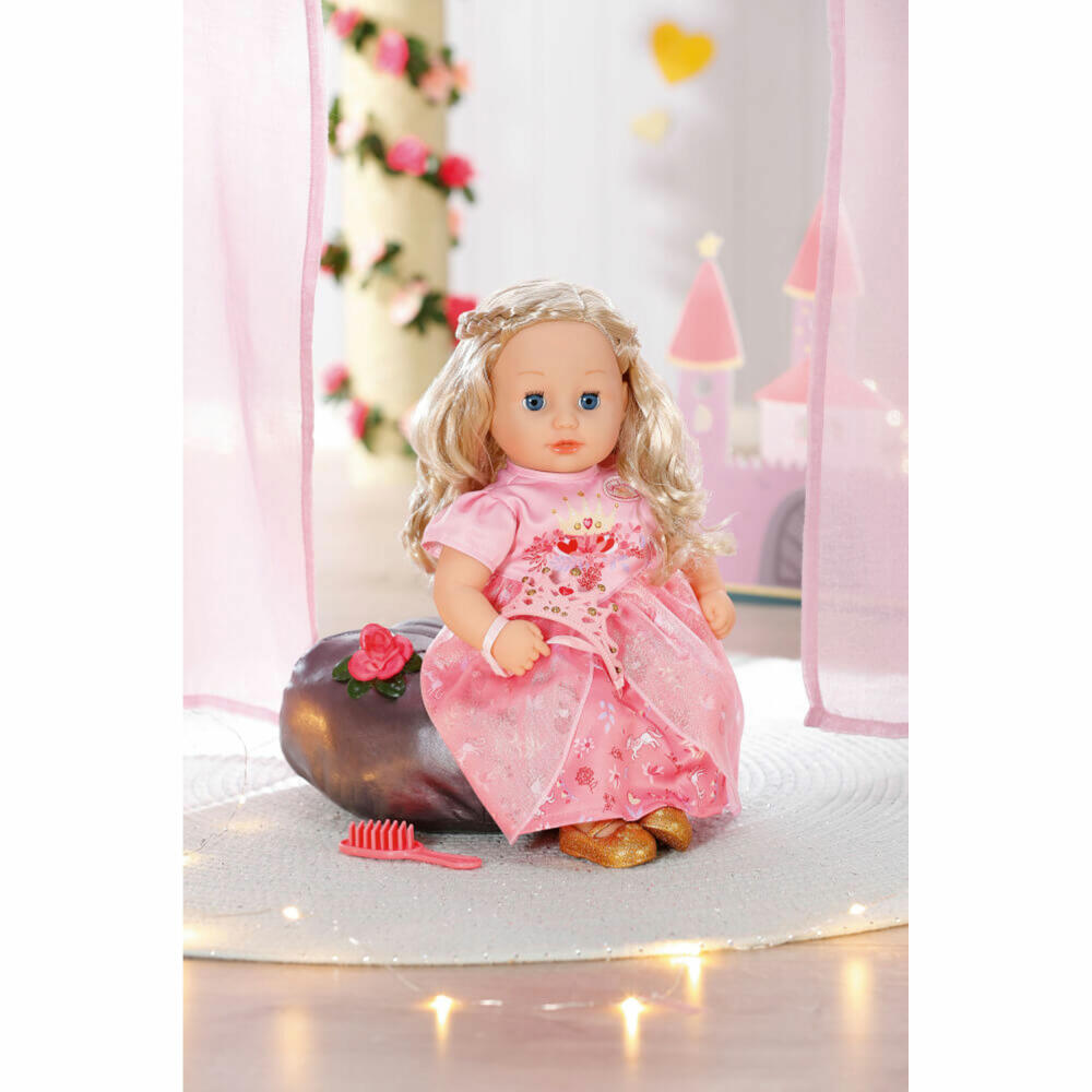 Zapf Creation Baby Annabell Little Sweet Princess, Spielpuppe, Puppe mit Haaren, Weicher Körper, 36 cm, 703984