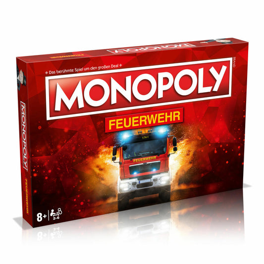 Winning Moves Monopoly - Feuerwehr , Brettspiel, Familienspiel, Gesellschaftsspiel, ab 8 Jahren, WM04228-GER-6