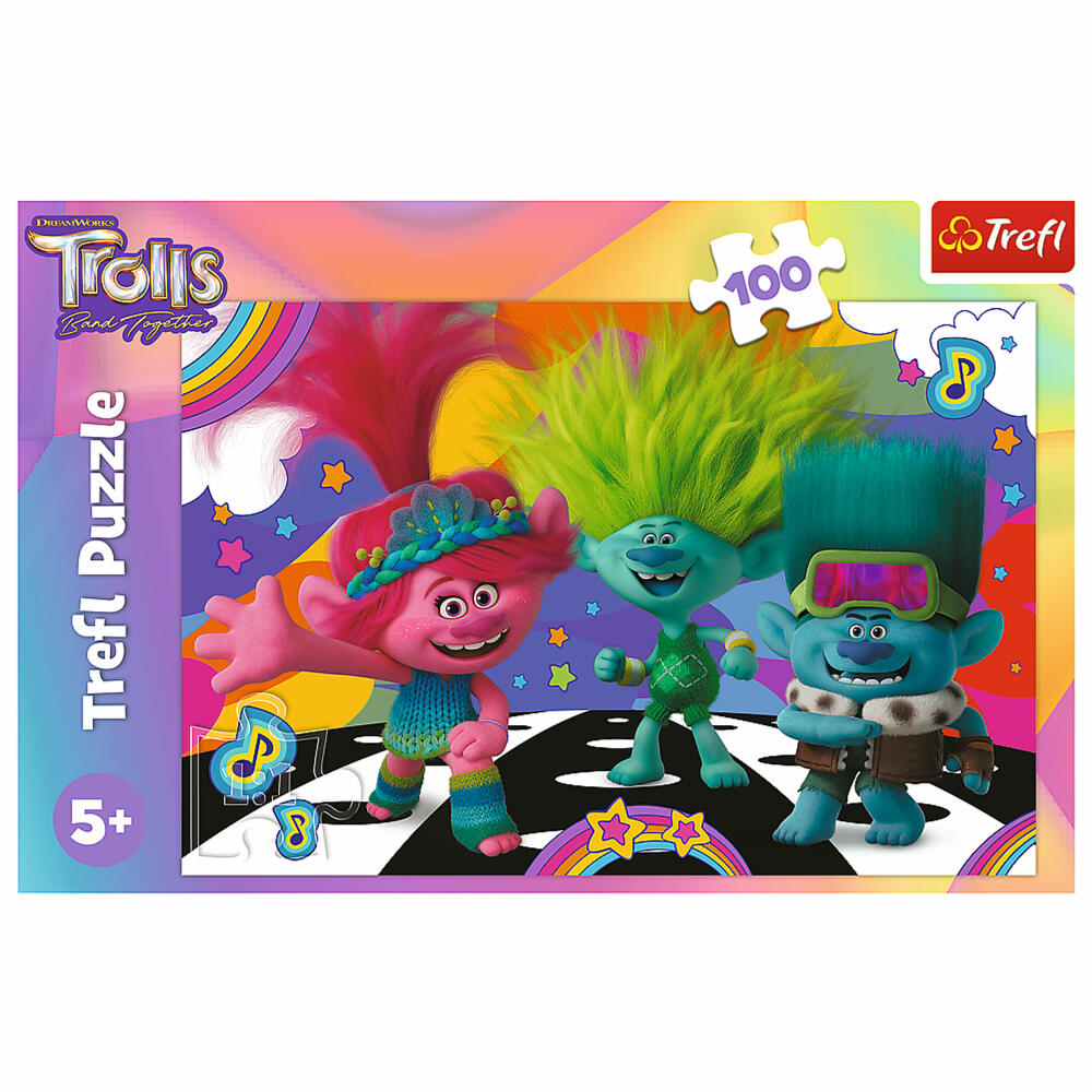 Trefl Puzzle Trolls, Kinderpuzzle, 100 Teile, 41 x 27.5 cm, 16461