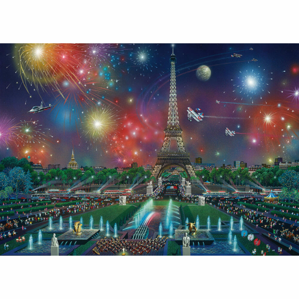 Schmidt Spiele Puzzle Feuerwerk am Eifeltor, Alexander Chen, Erwachsenenpuzzle, Premium, 1000 Teile, 59651