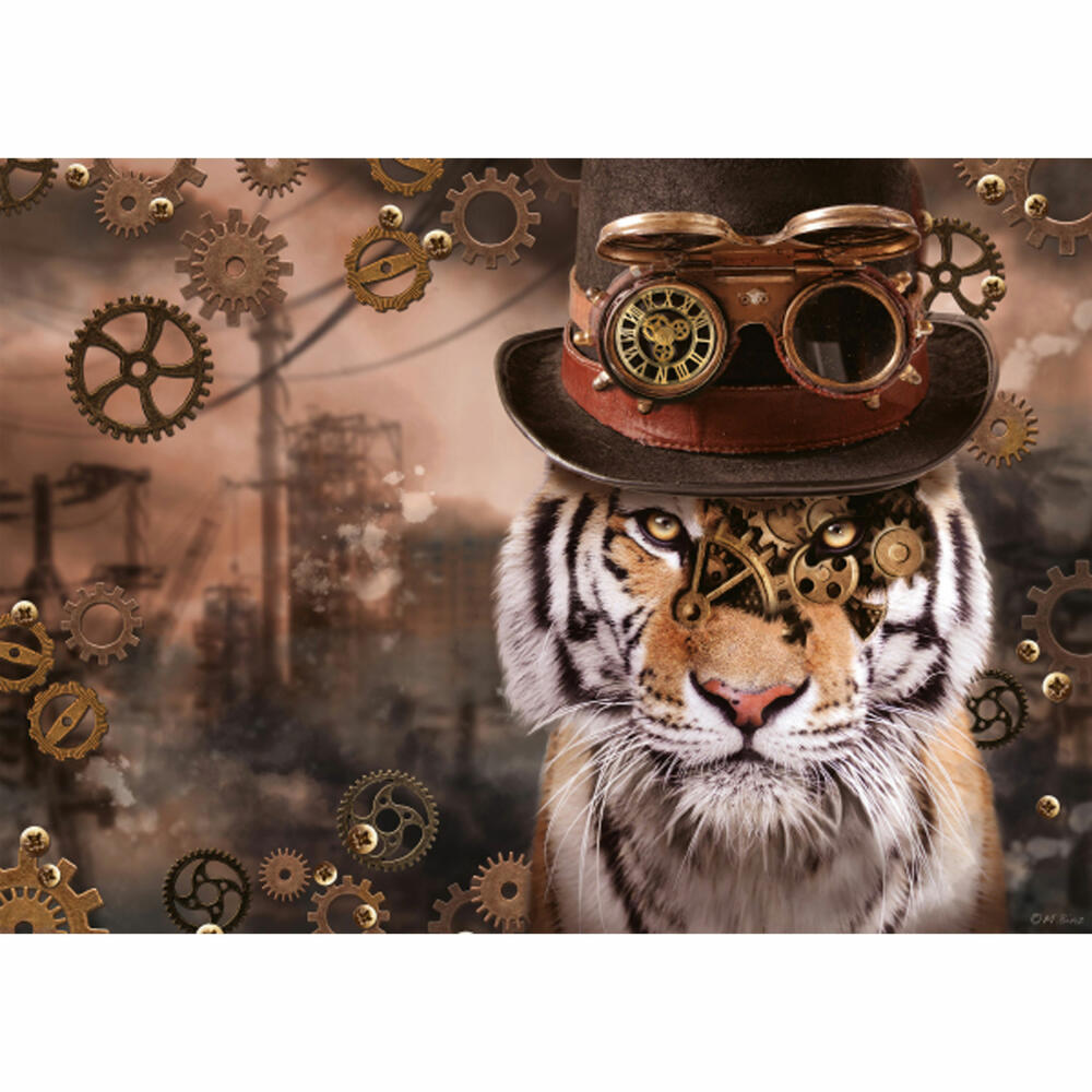 Schmidt Spiele Puzzle Steampunk Tiger, Markus Binz, Erwachsenenpuzzle, Premium, 1000 Teile, 59646