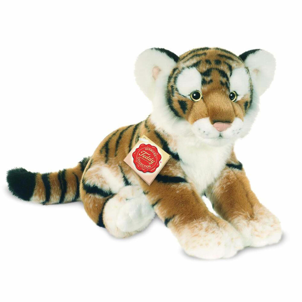 Teddy Hermann Tiger, Kuscheltier, Stofftier, Plüschtier, Wildtier, Plüsch, Braun getigert, 32 cm, 90448