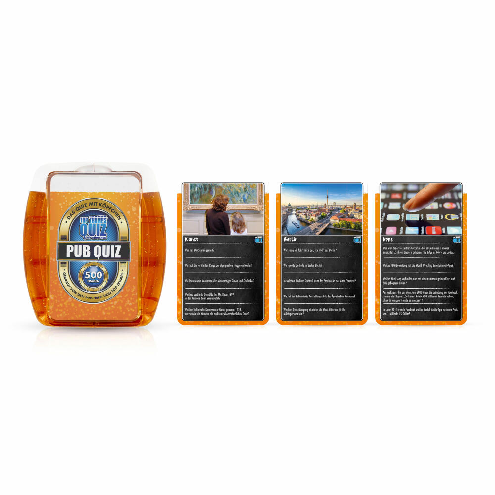 Winning Moves Top Trumps Pub Quiz , Quizspiel, Gesellschaftsspiel, Wissensspiel, 47414