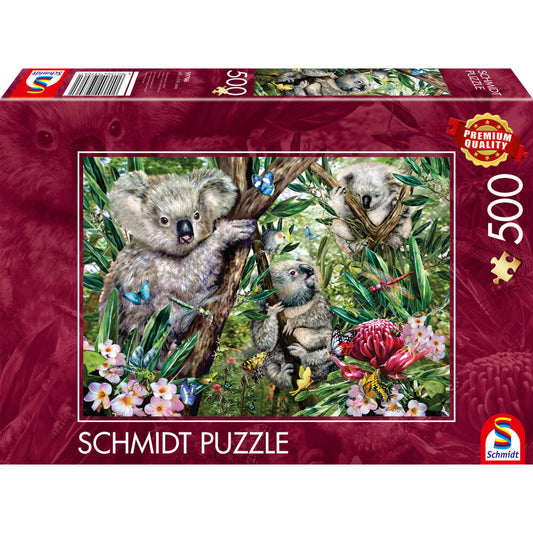 Schmidt Spiele Puzzle Süße Koala-Familie, Erwachsenenpuzzle, Standard, 500 Teile, 59706