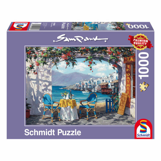 Schmidt Spiele Sam Park Rendezvous auf Mykonos, Bildpuzzle, 1000 Teile, Puzzle, Puzzlespiel, 59396