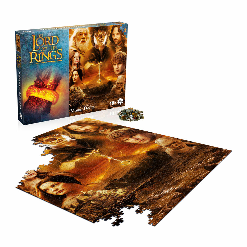 Winning Moves Puzzle Herr der Ringe Mount Doom, Legespiel, Puzzles, Erwachsenenpuzzle, 1000 Teile, 45261