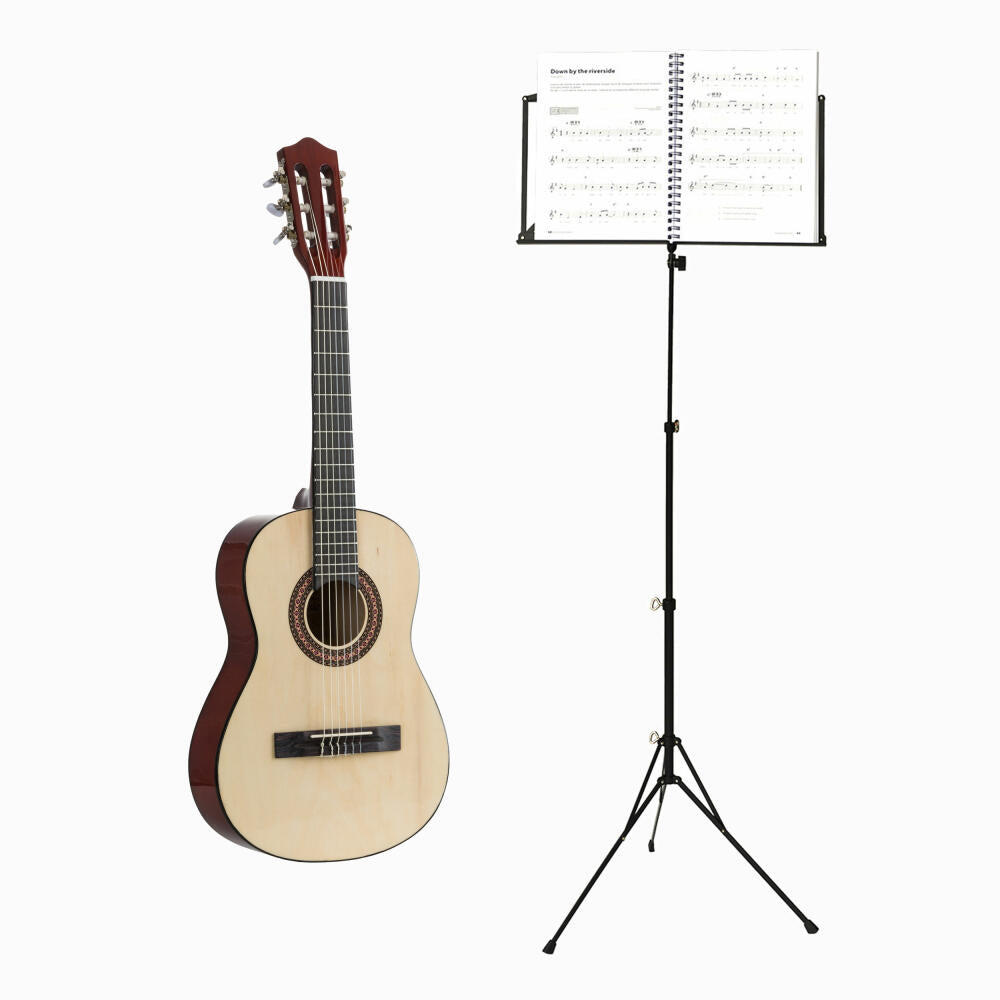 Voggenreiter Kindergitarren-Set, 2-tlg., Konzertgitarre 1/2, Volt Notenständer NS-100, Kinder Gitarre