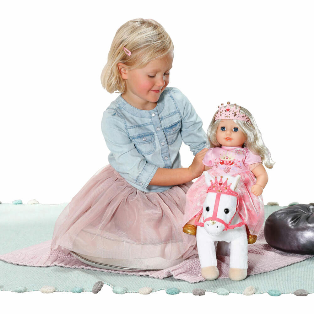 Zapf Creation Baby Annabell Little Sweet Princess, Spielpuppe, Puppe mit Haaren, Weicher Körper, 36 cm, 703984