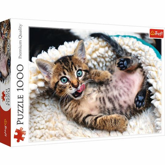 Trefl Puzzle Fröhliche Katze, 1000 Teile, 68.3 x 48 cm, 10448