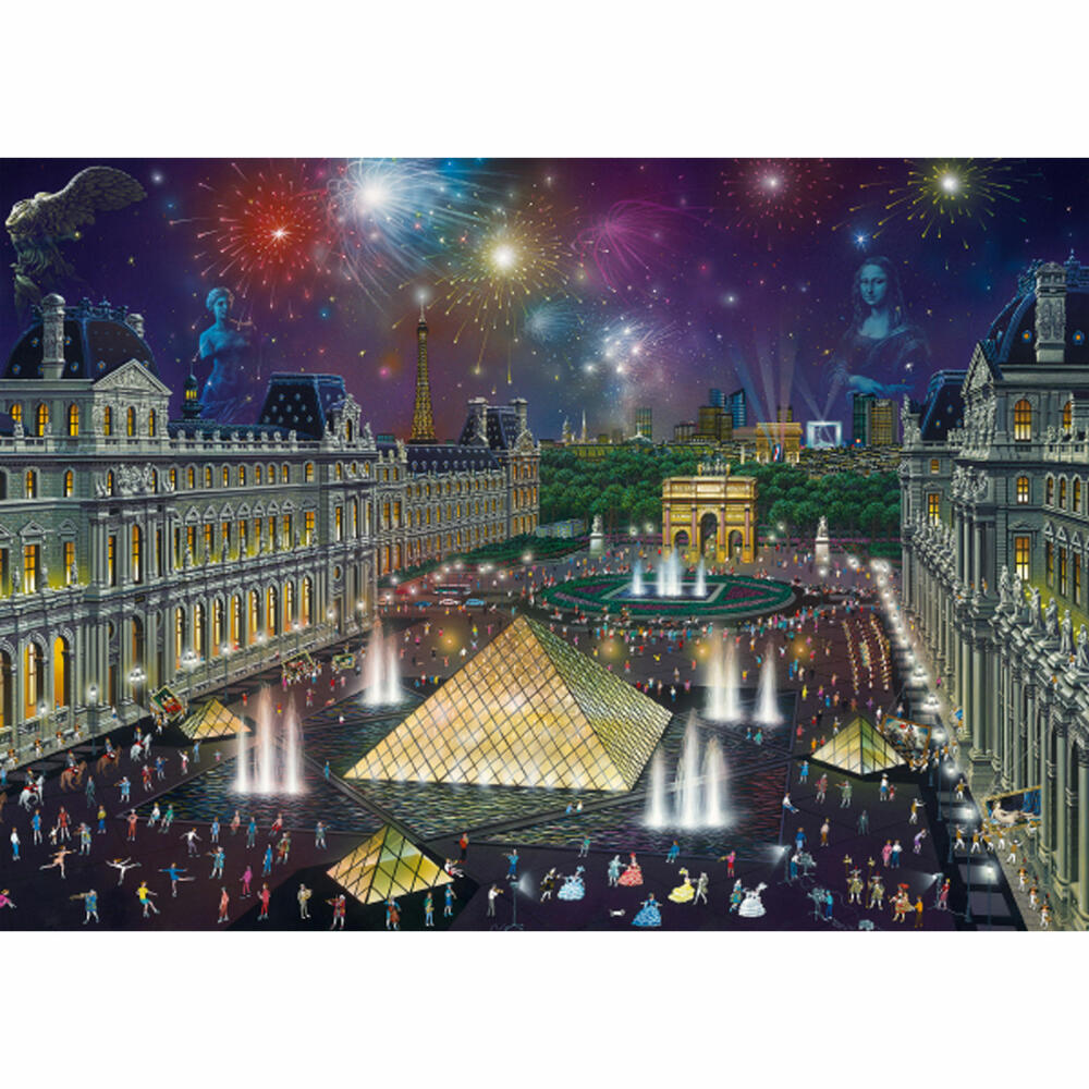 Schmidt Spiele Puzzle Feuerwerk am Louvre, Alexander Chen, Erwachsenenpuzzle, Premium, 1000 Teile, 59648