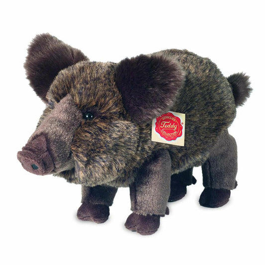 Teddy Hermann Wildschwein, Kuscheltier, Stofftier, Plüschtier, Waldtier, stehend, Plüsch, Braun, 30 cm, 90831