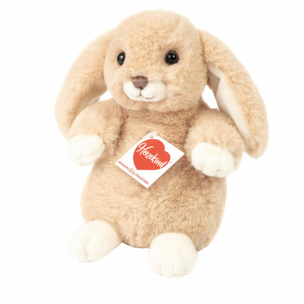 Teddy Hermann Hase Milla, Kuscheltier, Stofftier, Plüschtier, Hase, Plüsch, Beige, 17 cm, 939382