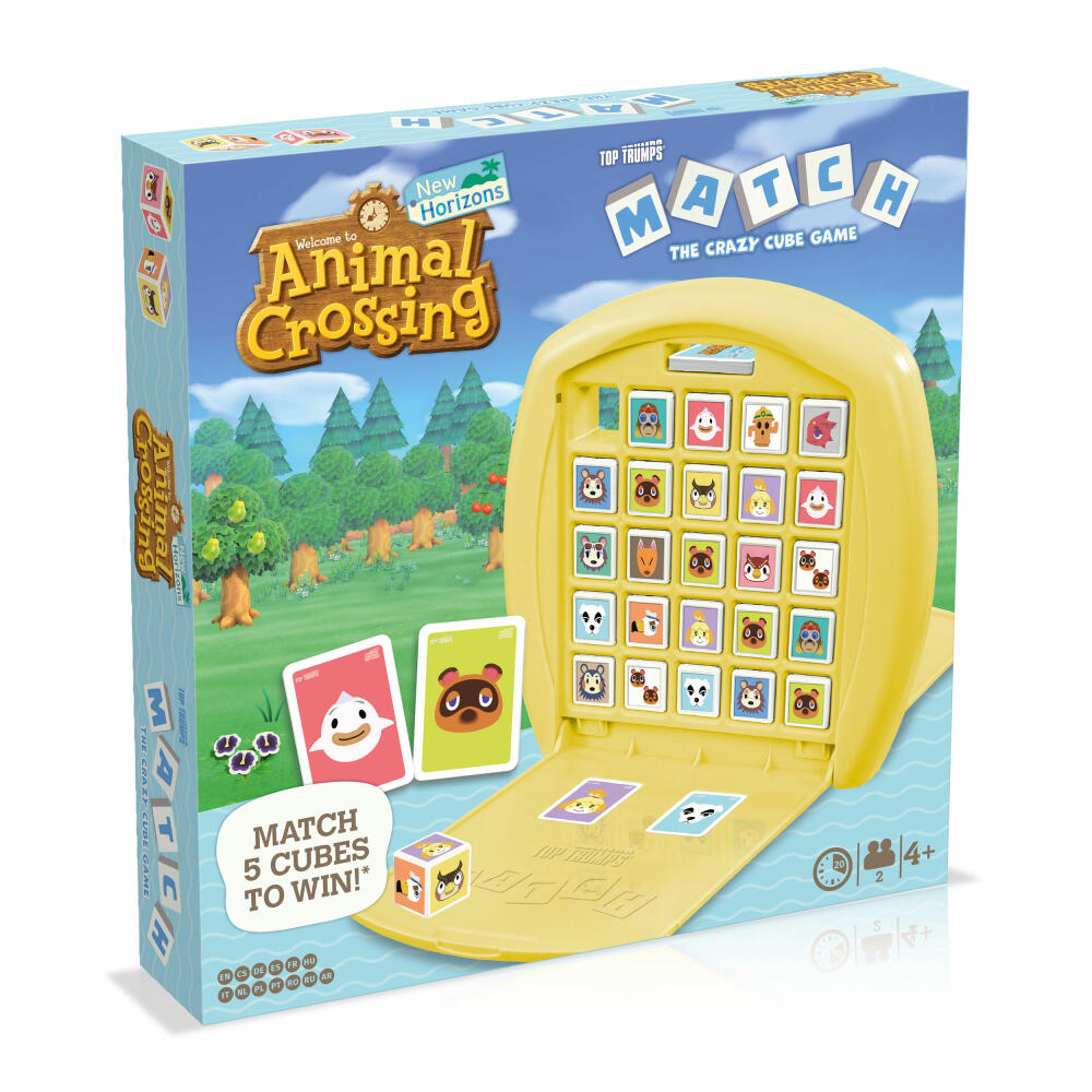 Winning Moves Top Trumps Match Animal Crossing, Würfelspiel, Gesellschaftsspiel, Würfel Spiel, Kinderspiel, 44950