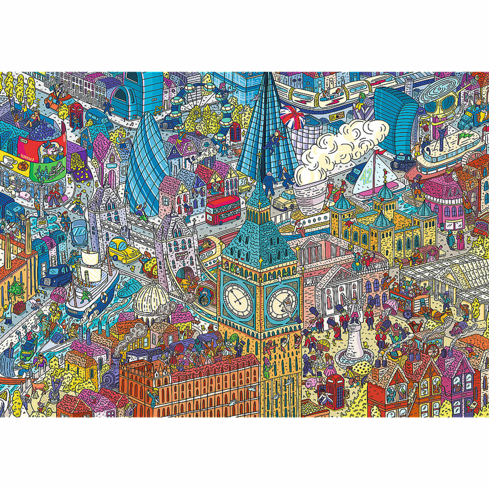 Trefl Puzzle UFT Eye Spy Time Travel - London, Vereinigtes Königreich, 1000 Teile, 68.3 x 48 cm, 10750