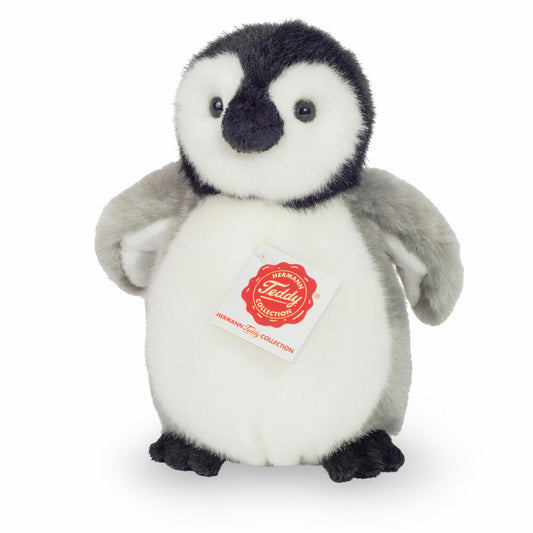 Teddy Hermann Pinguin, Plüschtier, Kuscheltier, Vogel, Plüsch, Grau-Weiß, 15 cm, 900214