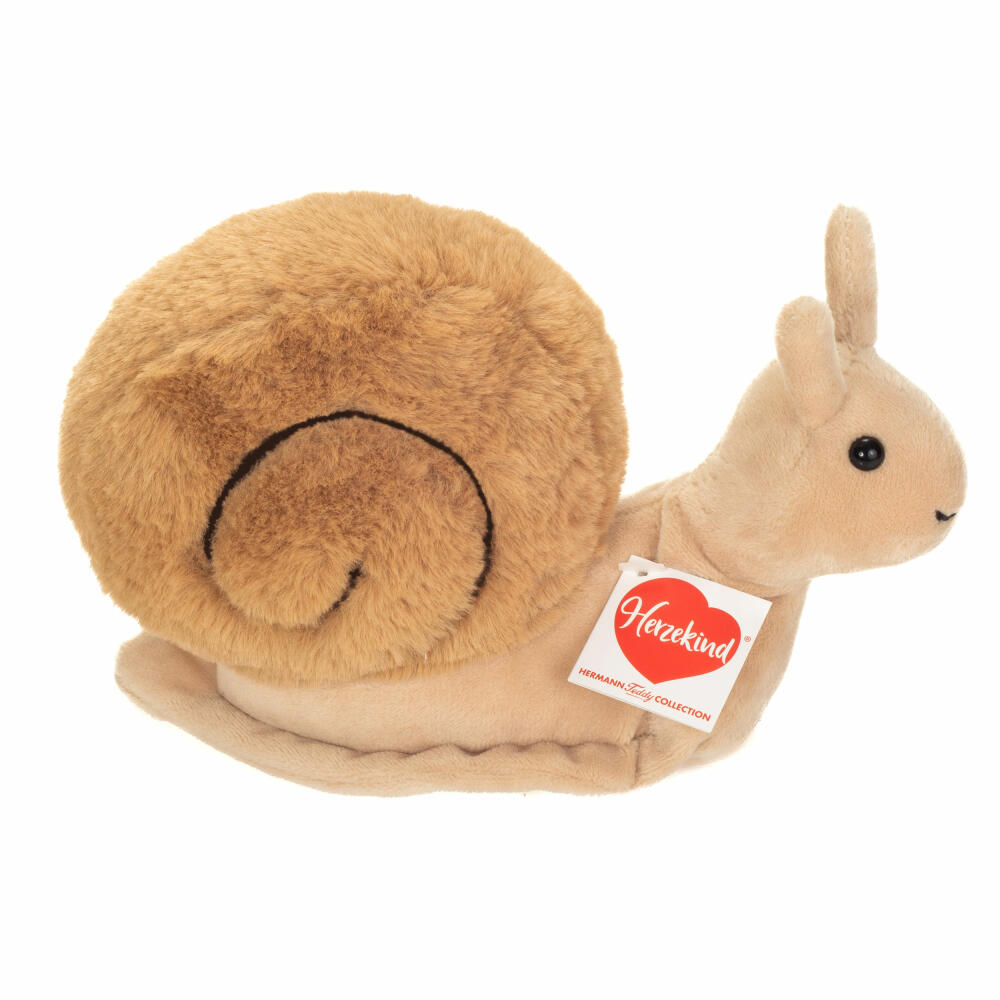 Teddy Hermann Schnecke Lotta, Plüschtier, Herzekind, Plüsch, Braun, 20 cm, 939559