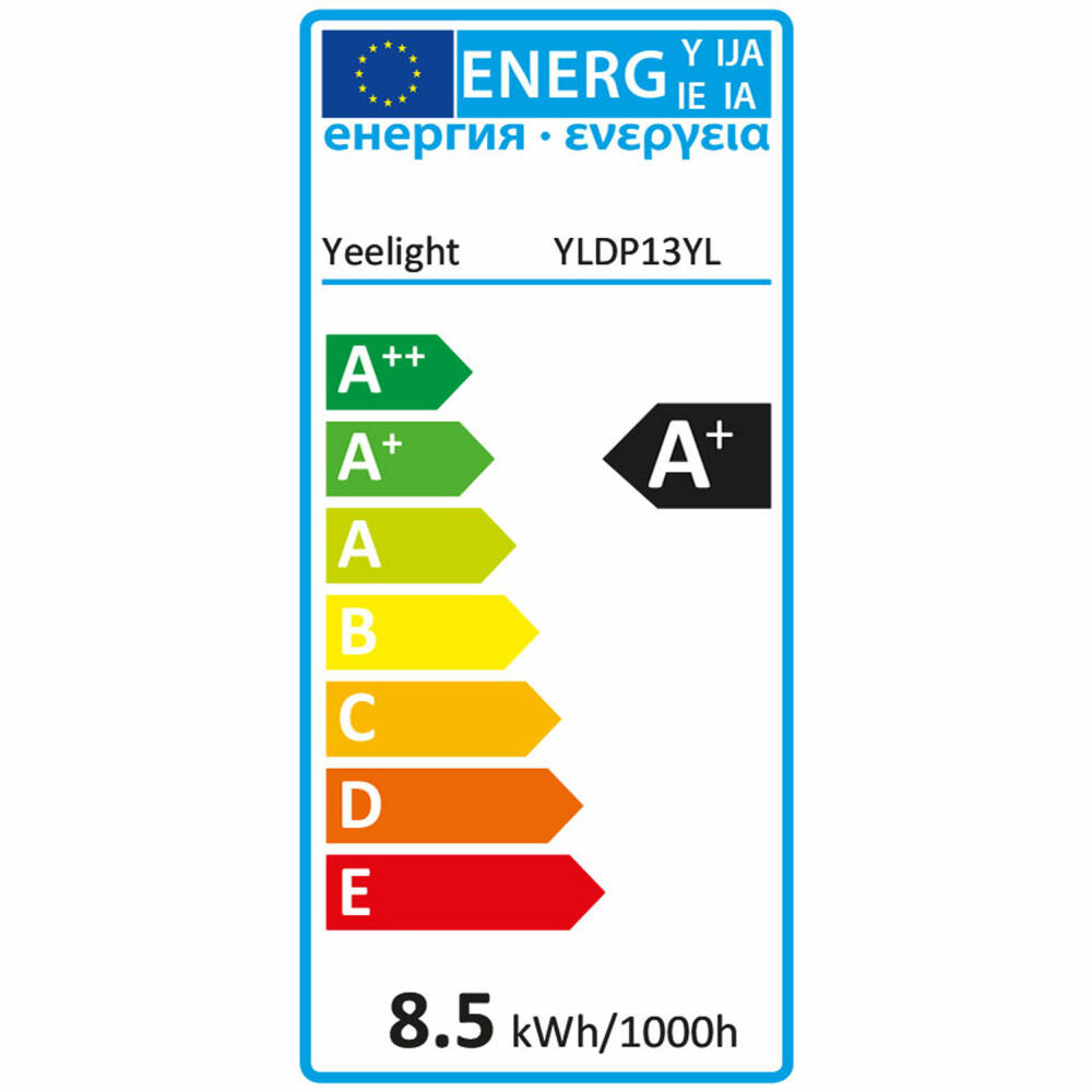 Yeelight Smart LED Lampe 1S Color, Glühbirne, Dimmbar, Tunable White, Smarte Steuerung, RGBW, 8.5 W, YLDP133EU