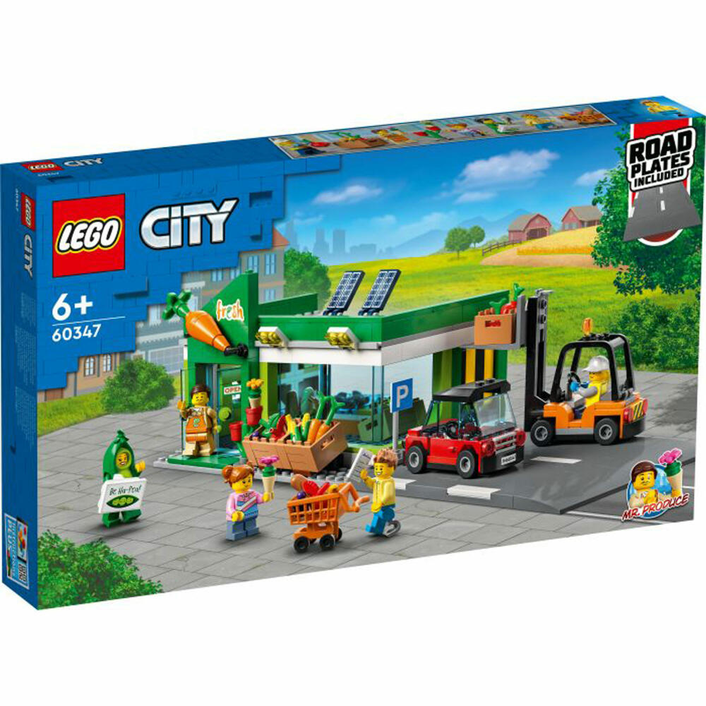 LEGO City Supermarkt, Konstruktionsspielzeug, Bausteine, 404 Teile, ab 6 Jahren, 60347