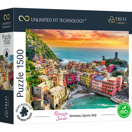 Trefl Puzzle UFT Romantic Sunset: Vernazza, Ligurien, Italien, 1500 Teile, 85 x 58 cm, 26196