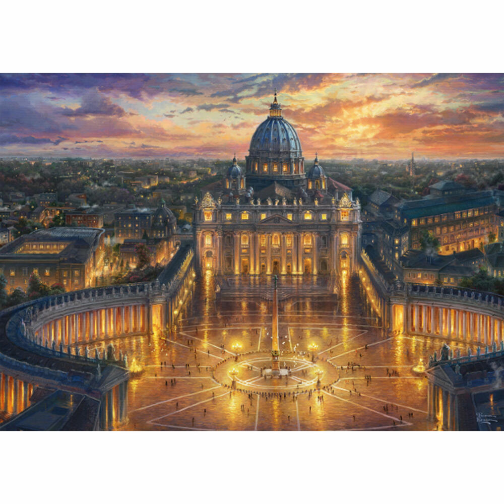 Schmidt Spiele Puzzle Vatikan, Thomas Kinkade, Glow In The Dark, Erwachsenenpuzzle, Premium, 1000 Teile, 59628