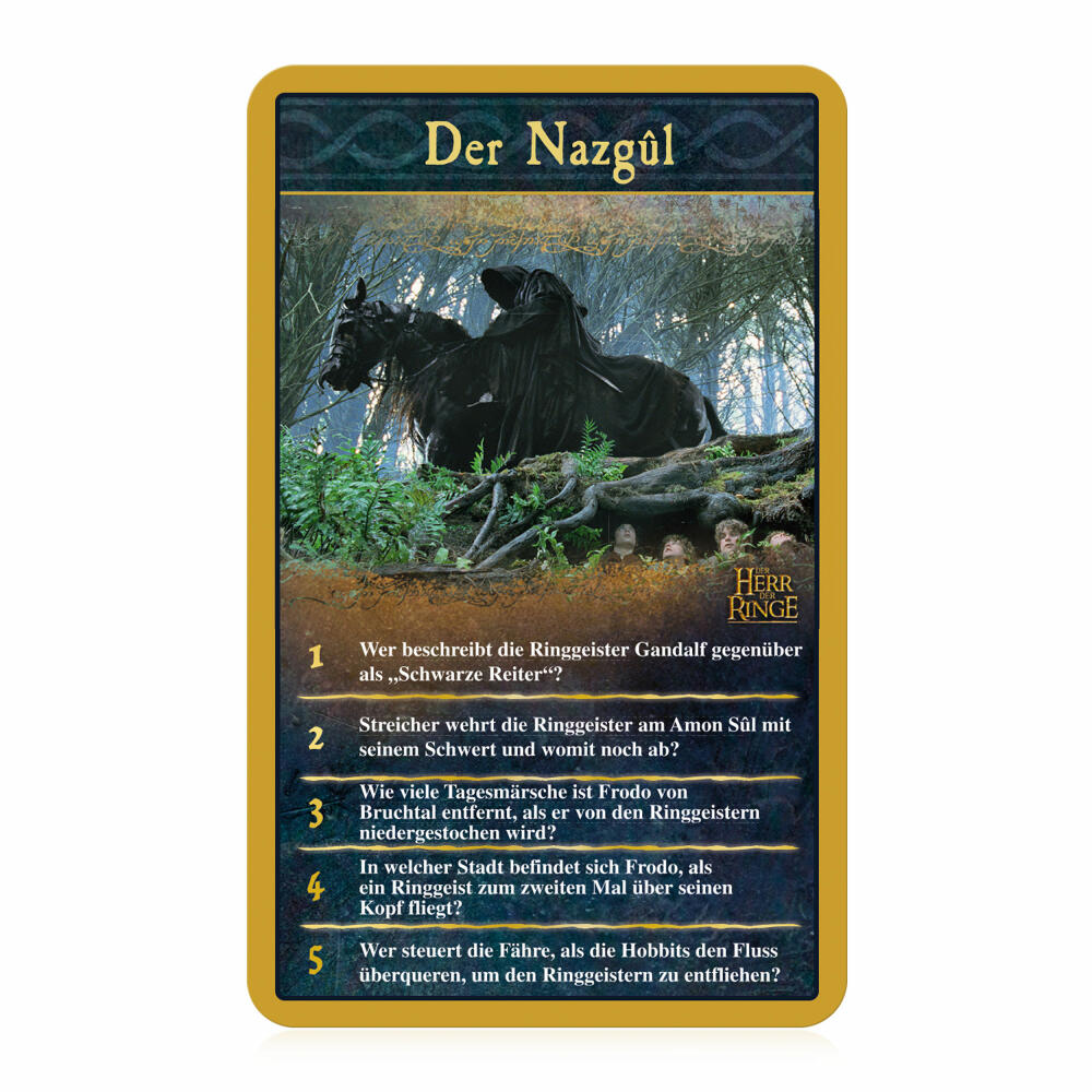 Winning Moves Top Trumps Quiz Herr der Ringe, Quizspiel, Gesellschaftsspiel, Wissensspiel, 46301