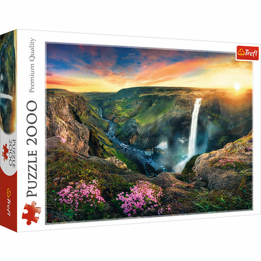 Trefl Puzzle Haifoss Wasserfall, Island, 2000 Teile, 96.1 x 68.2 cm, 27091