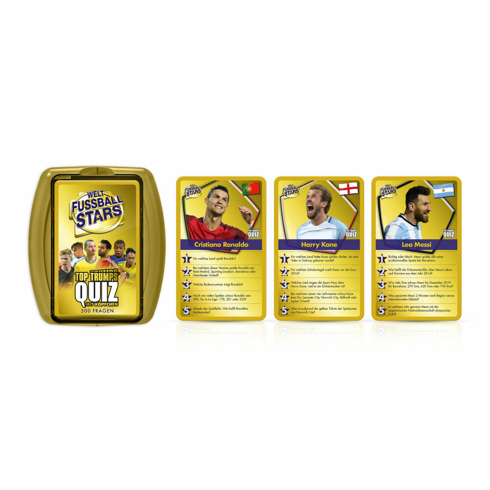 Winning Moves Top Trumps Quiz World Football Stars, Quizspiel, Gesellschaftsspiel, Wissensspiel, WM03239-GER-6