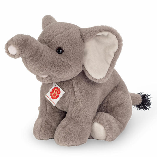 Teddy Hermann Collection Elefant Sitzend, Kuscheltier, Stofftier, Plüschtier, Wildtier, Grau, 35 cm, 907428