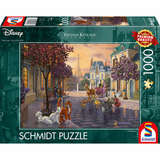 Schmidt Spiele Disney The Aristocats, Thomas Kinkade, Puzzle, Erwachsenenpuzzle, 1000 Teile, 59690