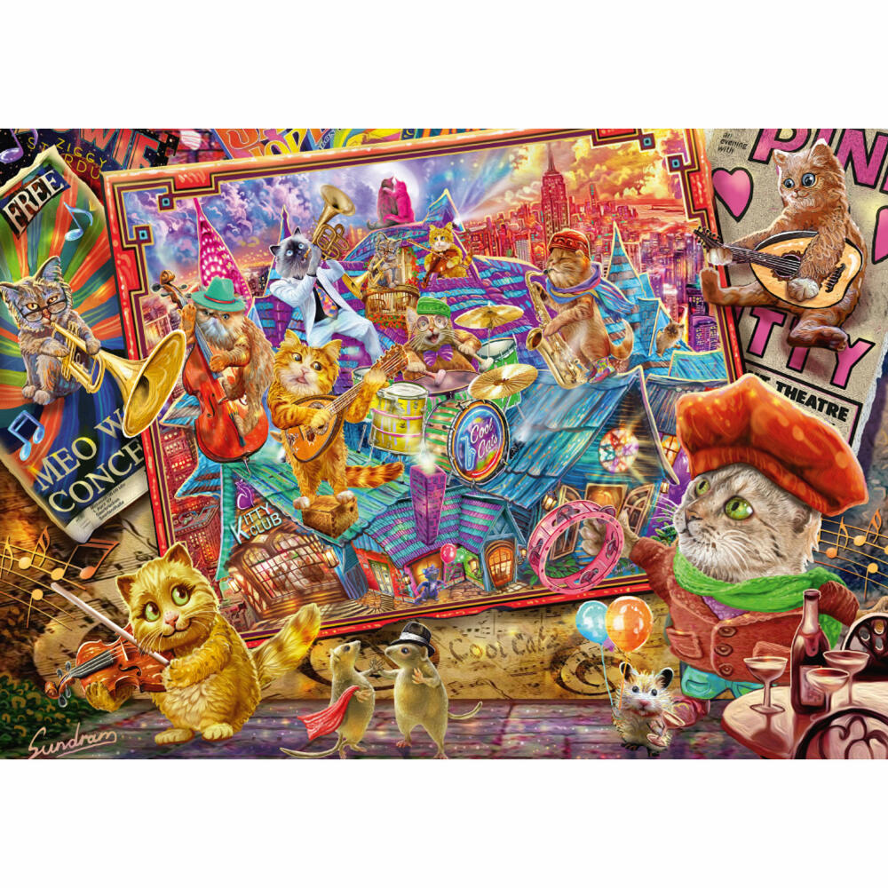 Schmidt Spiele Katzenmanie, Steve Sundram Cat Mania, Puzzle, Erwachsenenpuzzle, 1000 Teile, 59979