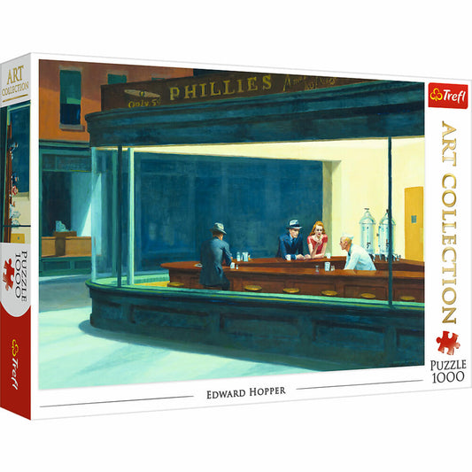 Trefl Puzzle Edward Hopper - Nachteulen, 1000 Teile, 68.3 x 48 cm, 10747