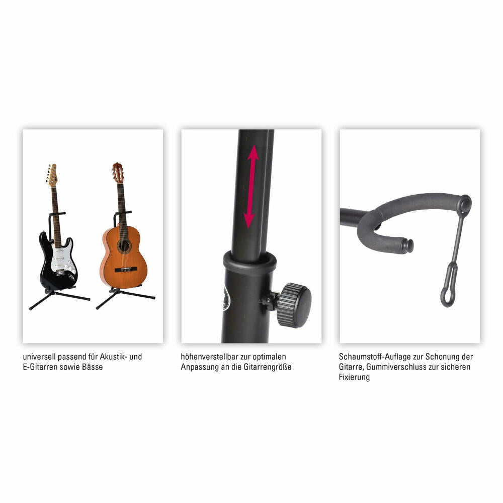 Voggenreiter Gitarren Set, 2-tlg., Konzertgitarre Student KG-1000 3/4, Gitarrenständer GS-100, Akustik Gitarre