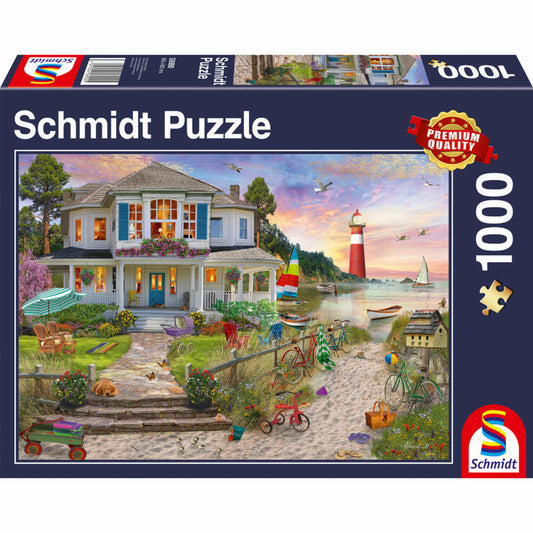 Schmidt Spiele Das Strandhaus, Standard Puzzle, Erwachsenenpuzzle, 1000 Teile, 58990