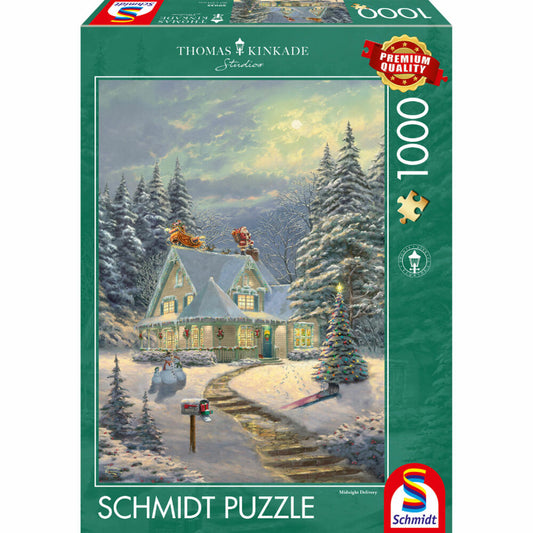 Schmidt Spiele Am Heiligabend, Thomas Kinkade, Puzzle, Erwachsenenpuzzle, 1000 Teile, 59935