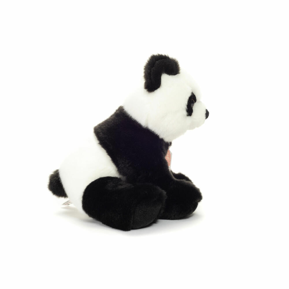 Teddy Hermann Panda sitzend, Plüschtier, Kuscheltier, Pandabär, Bär, Plüsch, Schwarz-Weiß, 25 cm, 924289