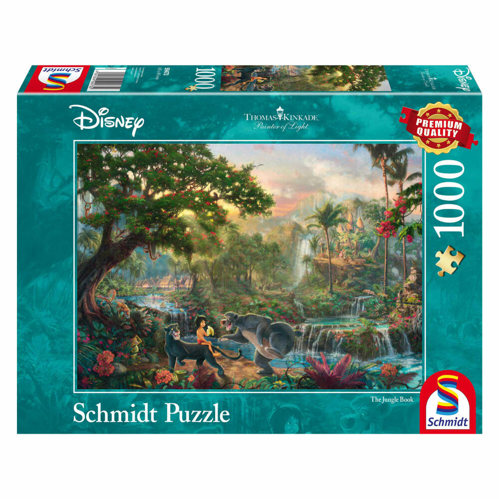 Schmidt Spiele Disney The Jungle Book, Dschungelbuch, Puzzle, Erwachsenenpuzzle, 1000 Teile, 59473