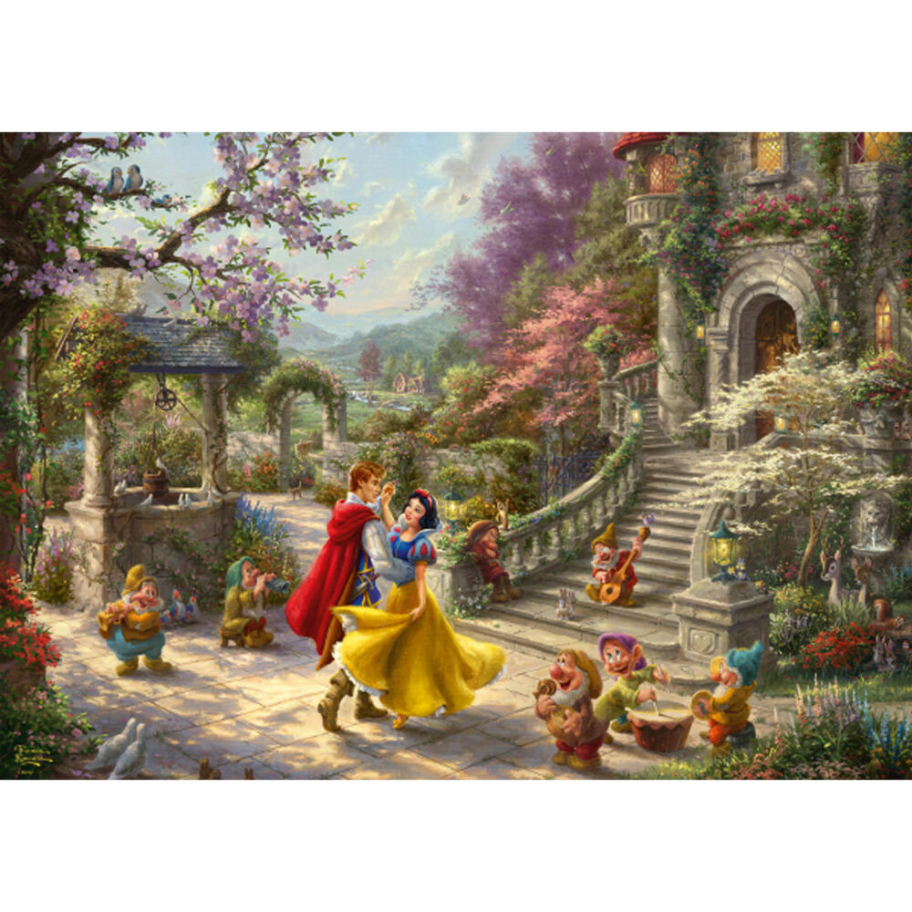 Schmidt Spiele Puzzle Disney Schneewittchen Tanz mit dem Prinzen, Thomas Kinkade, Erwachsenenpuzzle, Premium, 1000 Teile, 59625