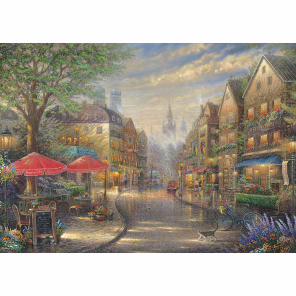 Schmidt Spiele Cafe in München, Thomas Kinkade, Puzzle, Erwachsenenpuzzle, 1000 Teile, 59675