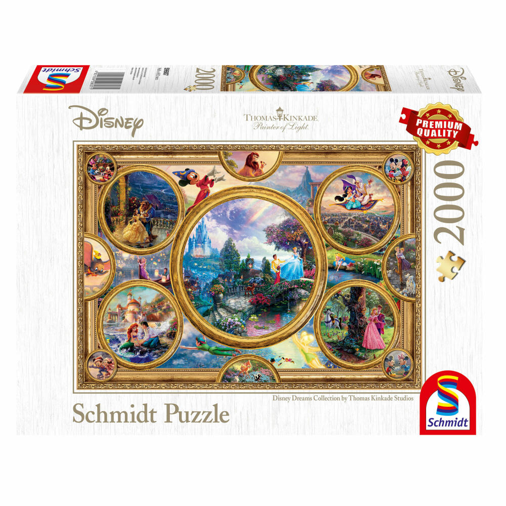 Schmidt Spiele Thomas Kinkade Disney Dreams Collection, 2000 Teile, Erwachsenenpuzzle, Puzzle, Steckpuzzle, 59607