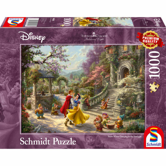 Schmidt Spiele Puzzle Disney Schneewittchen Tanz mit dem Prinzen, Thomas Kinkade, Erwachsenenpuzzle, Premium, 1000 Teile, 59625